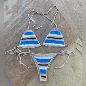 Cotton On Body Crochet M Tie Bikini Set